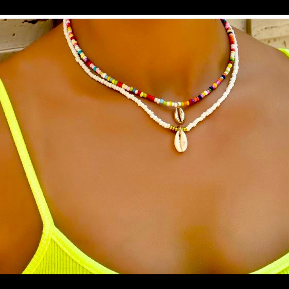 💕 Bohemian Blue Bead Necklace